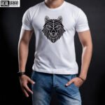 White Printed Tshirt for men